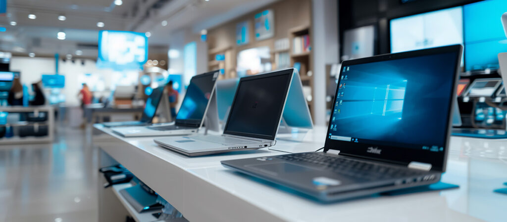 laptops at a store