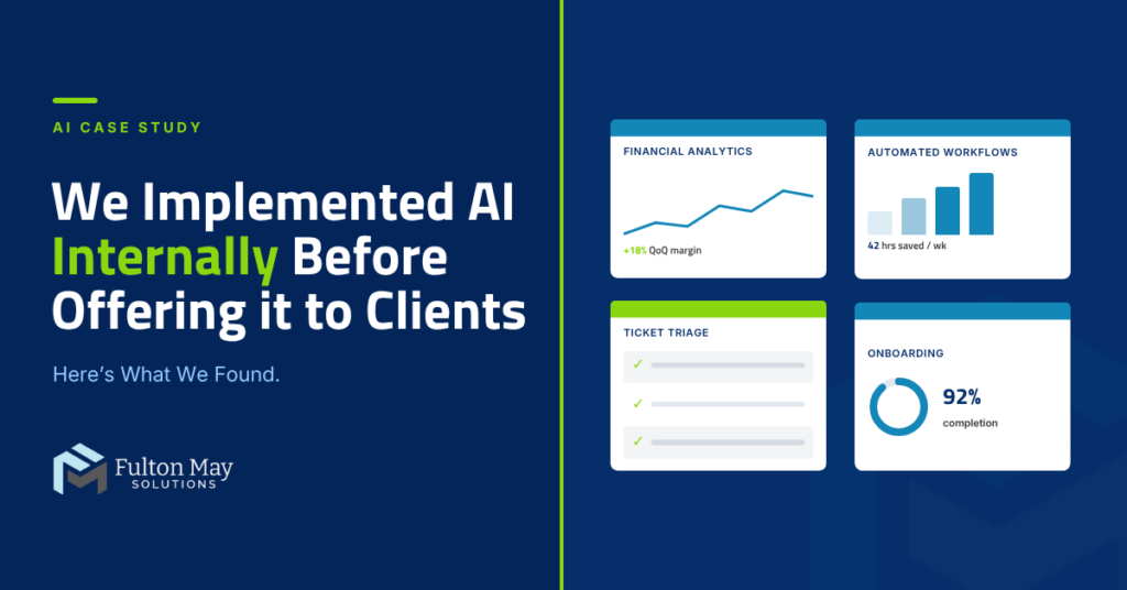 We Implemented AI Internally Before Offering it to Clients
